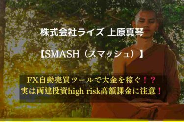 【FX副業】SMASH（スマッシュ）は本当に稼げる？上原真琴（株式会社ライズ）の口コミと評判レビュー